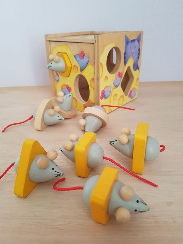 Chelona boîte à formes en bois Mouse box - photo numéro 10