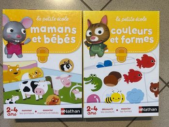 Lot 2 jeux enfants Nathan mamans et bébés couleurs et formes