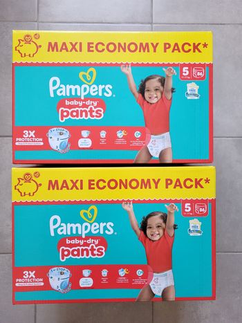 2 cartons de couches pampers pants taille 5