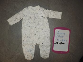 pyjama très épais DPAM taille 9 mois neuf