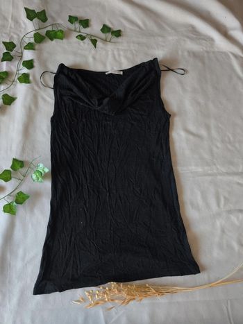 Tunique noir pailleté col tombant 🍃 Gémo