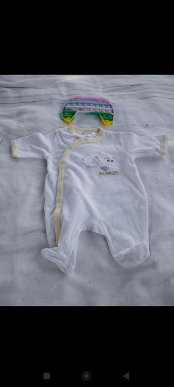 Pyjama velours kitchoun mixte 1mois