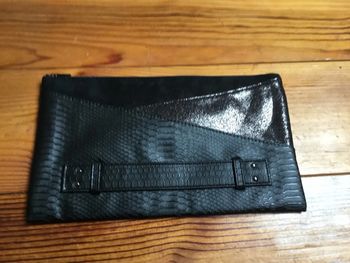 Pochette miss captain accessoires style crocodile noire