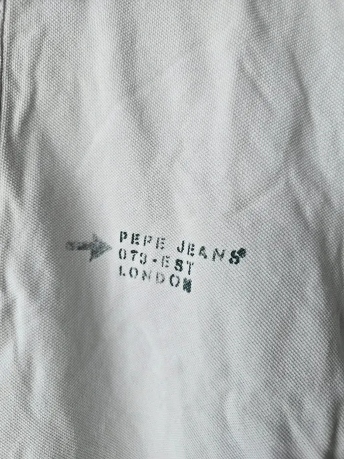 Polo Pepe Jeans homme taille S blanc avec motif dos - photo numéro 2