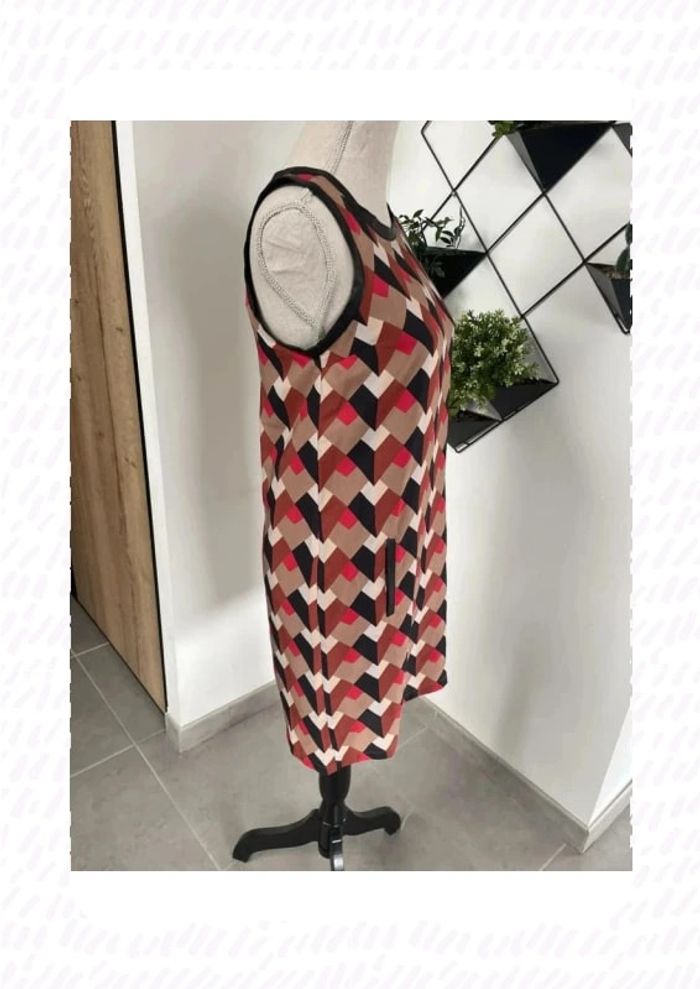 Robe fluide chipie taille 34 à motif géométrique - photo numéro 7