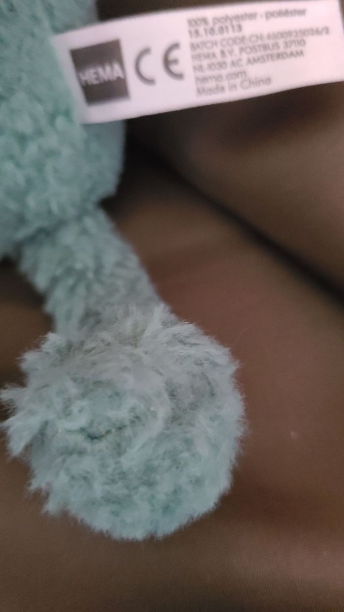 Doudou peluche grenouille verte HEMA - photo numéro 5