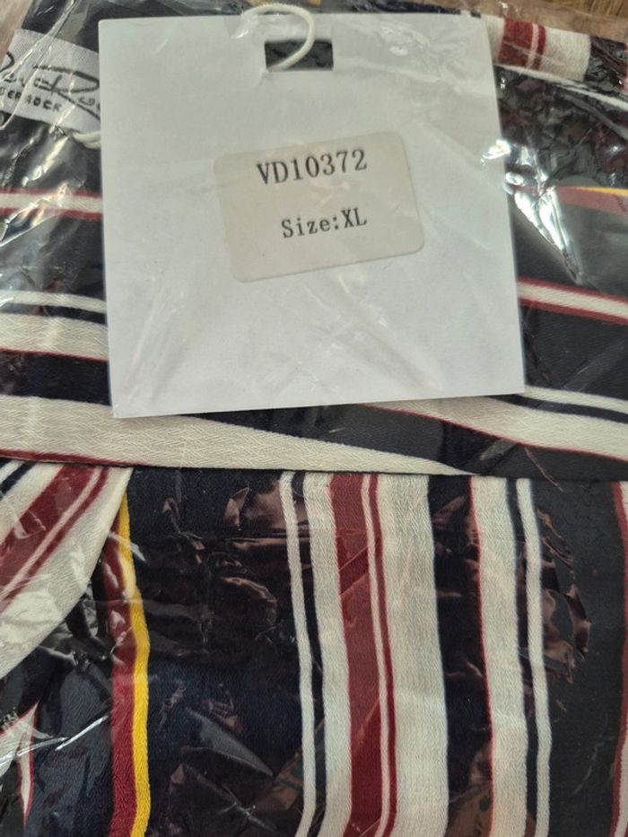 Pantalon Large Court Bleu Femme avec Rayures Taille XL/42 - photo numéro 3