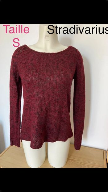 Pull bordeaux femme taille S Stradivarius