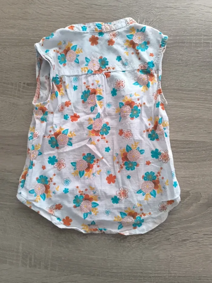 Chemise sans manches léger fleuri orchestra 4 ans - photo numéro 3