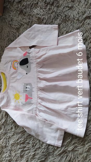 Tee shirt vert baudet 6 mois