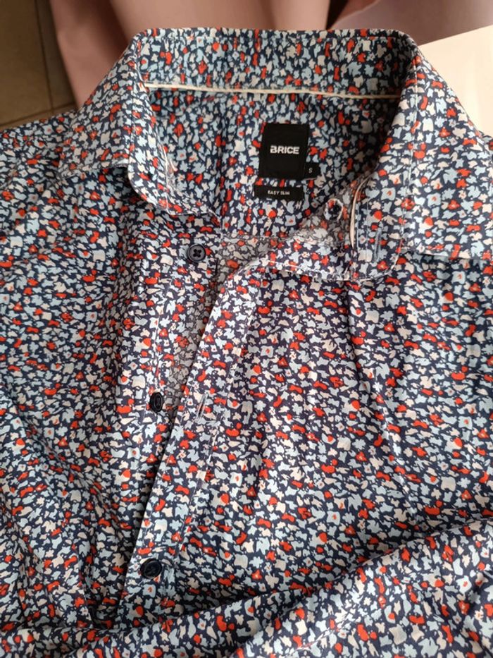 Chemise homme à fleurs - taille S coupe easy slim - neuf sans étiquette - photo numéro 2