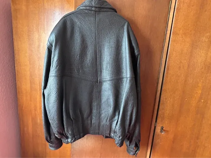 Blouson marron en cuir Progress homme L - photo numéro 5