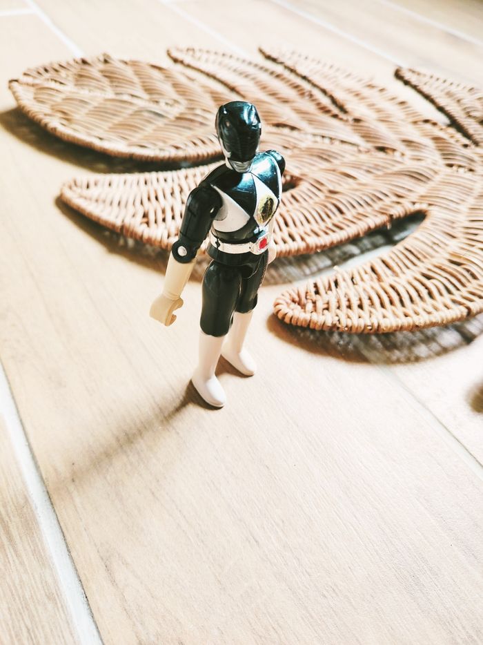🙅 Power rangers mighty morphin figurine ranger noir année 1993 marque bandai vintage - photo numéro 4