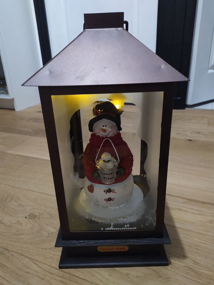 Grande Lanterne bonhomme de neige. - photo numéro 4