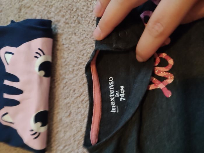 2 t-shirt manche longue 9 mois - photo numéro 3