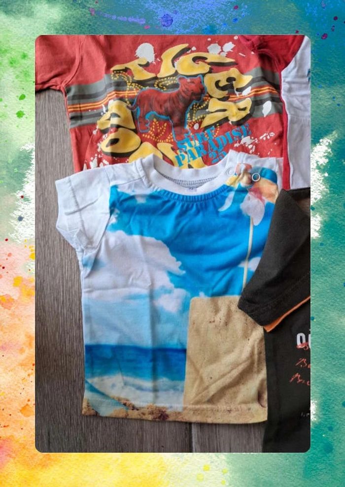 Lot tshirt 12 mois - photo numéro 5