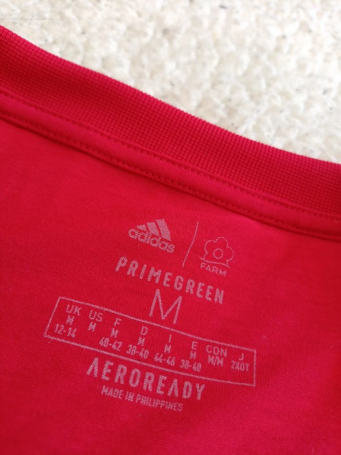 Débardeur crop top Adidas Primegreen rouge/rose Aeroready sport vintage - photo numéro 3