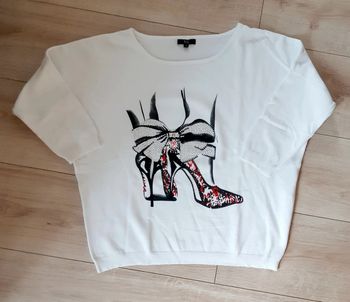 Pull femme manches 3/4 taille 1 Jacqueline Rui