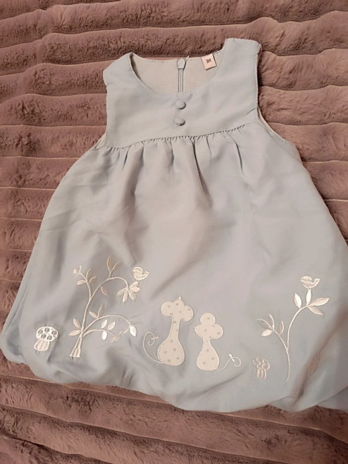 Robe chasuble doublée T. 3 mois - photo numéro 2