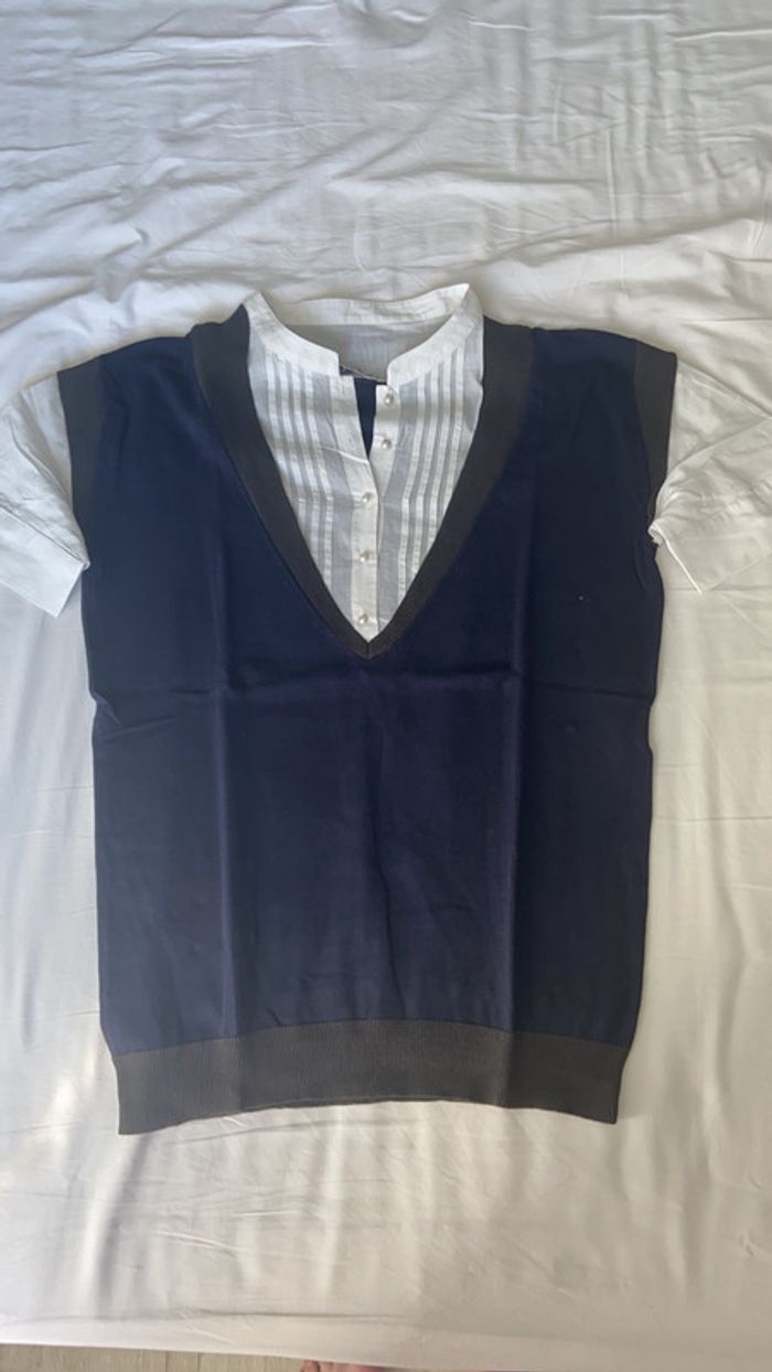 Pull avec col et manches chemises