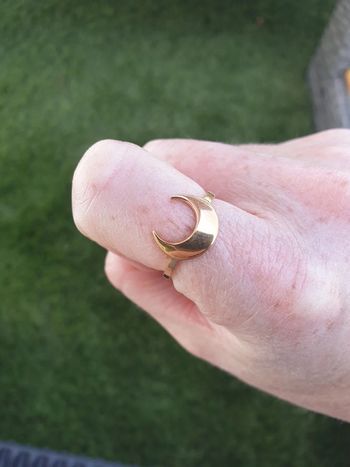 Bague Femme taille 56 croissant de lune plaqué or