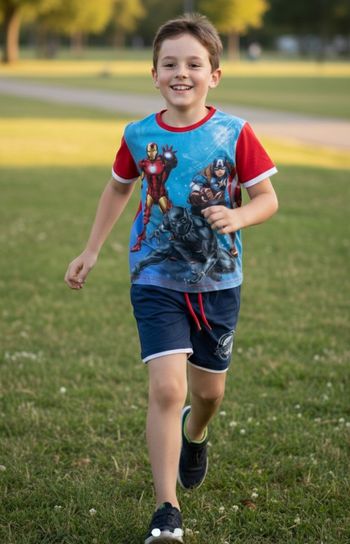 Ensemble Été Avengers T-shirt et Short  8 ans  128 cm