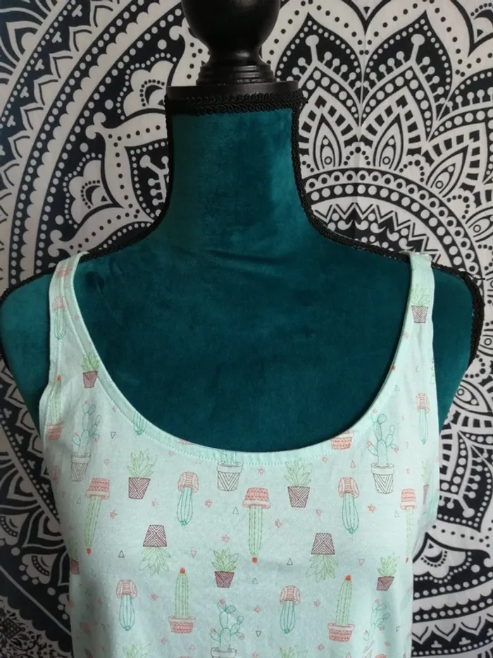 Top bleu ciel avec motifs cactus / lola paris / (M) - photo numéro 3