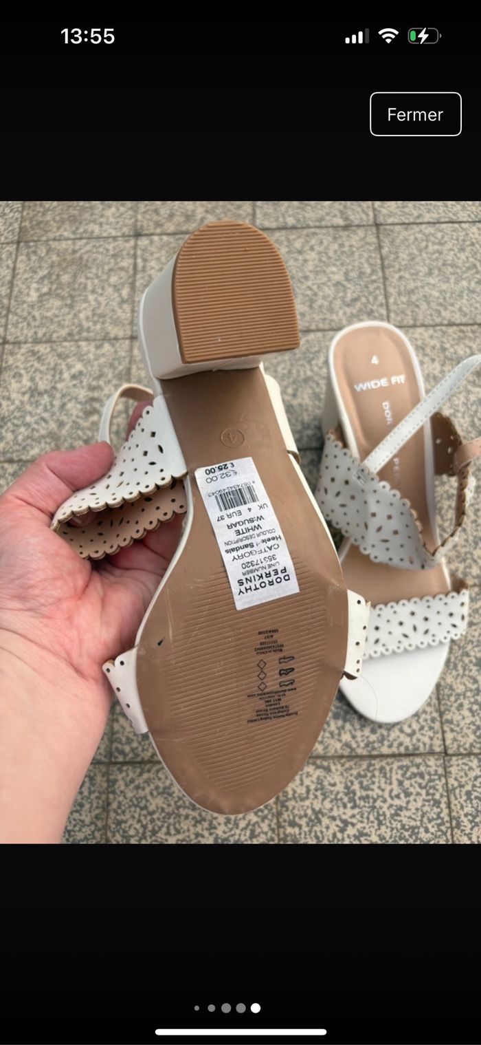 Sandales blanches Dorothy Perkins - photo numéro 5
