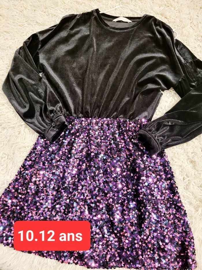 Robe velours et sequin    Noël fête
