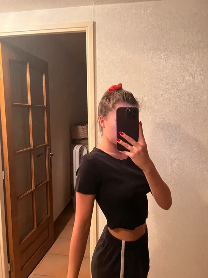 Crop top Noir Zara en S - photo numéro 4