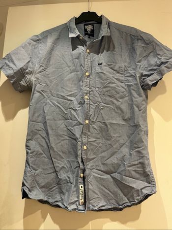 Chemise Superdry bleu manches courtes