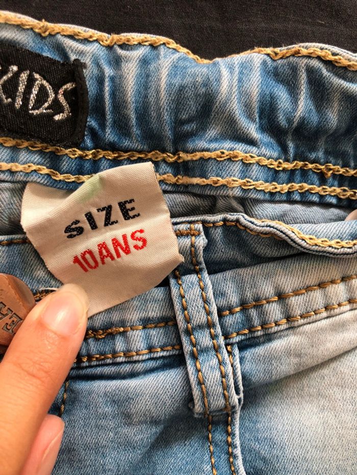 Short : pantacourt en jeans 10 ans Dany kids - photo numéro 2