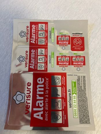 Étiquette verisure 