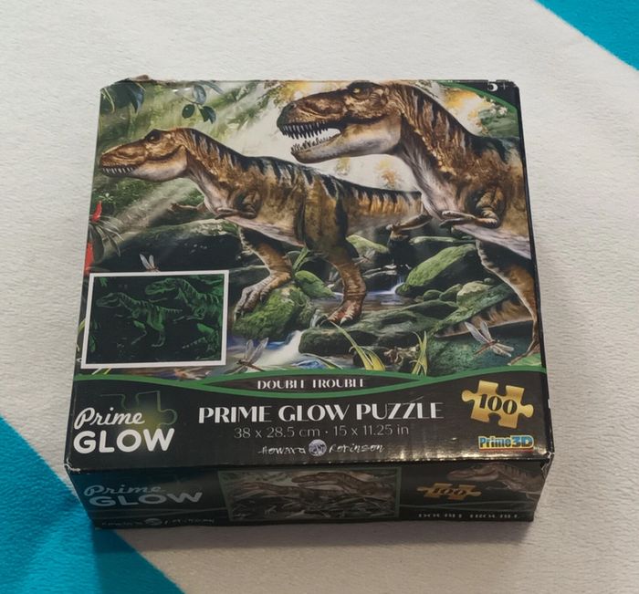 Puzzle dino fluorescent 100 pièces