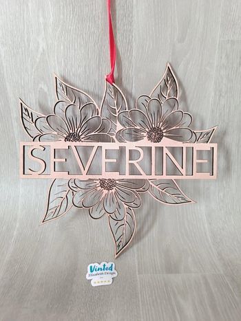 Plaque prénom en bois