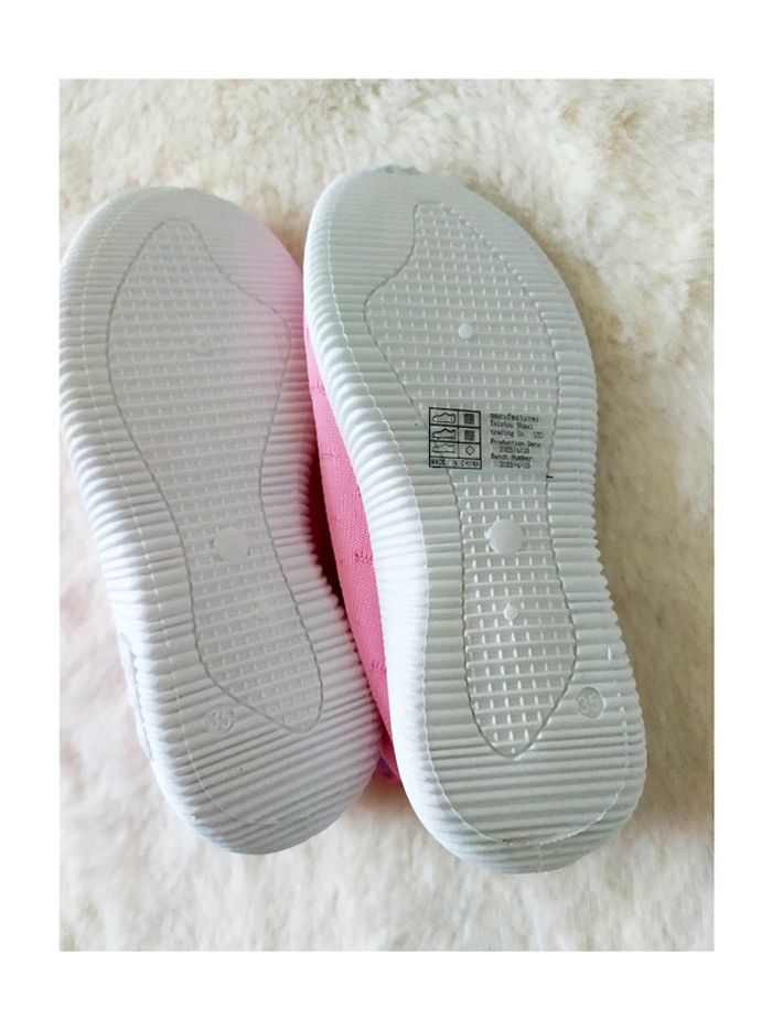 Baskets rose fuchsia sans lacets pointure 35 - photo numéro 5