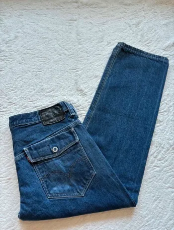 Jean Levi’s 569 loose Straight droit ample homme W33 L30 Made in Mexico bleu foncé L/44 Vintage Y2K