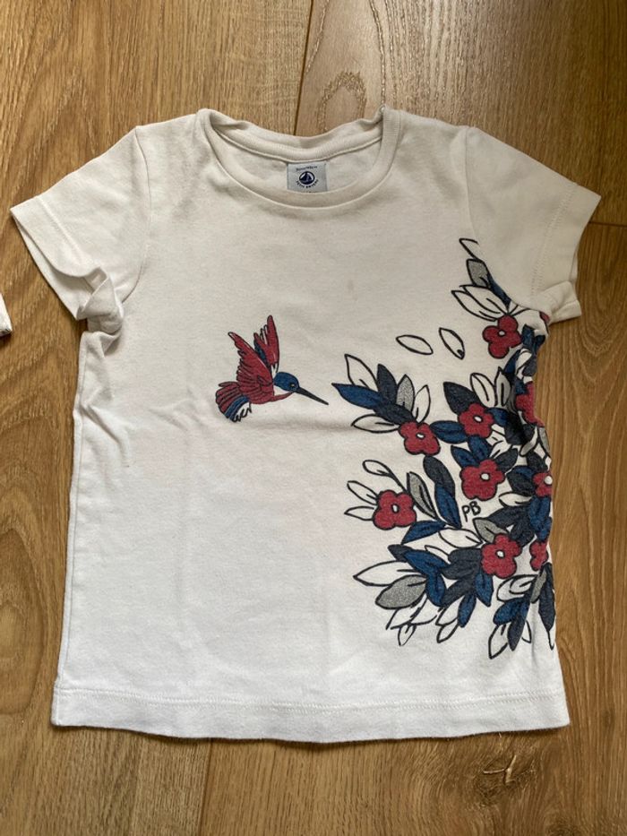 Lot de deux t shirts manches courtes tricot de peau petit bateau - photo numéro 3