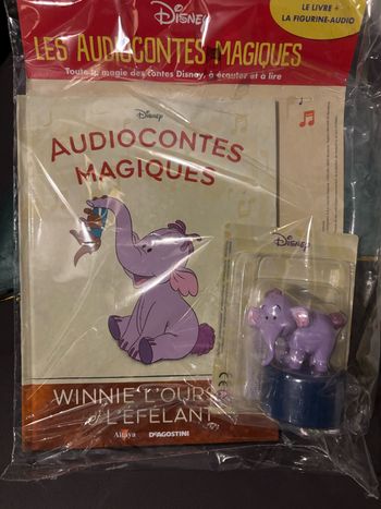 Figurine + Livre Lumineuse Winnie l'Ourson et l'Éléphant n 86 Les Audiocontes Magiques Disney Altaya