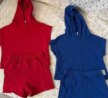 Ensemble sportwear garçon rouge et bleu