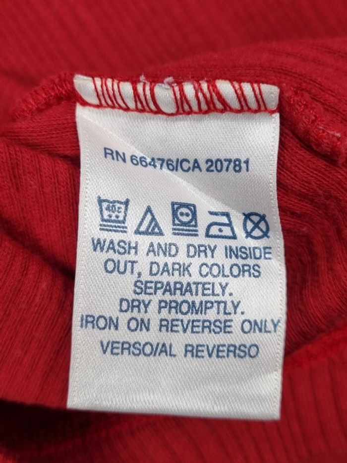 Pull fin col roulé Tommy Jeans rouge – Taille M Femme (mesures en photos) - photo numéro 9