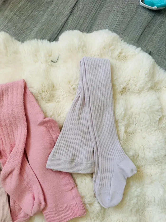 Lot collants Girly rose - photo numéro 2