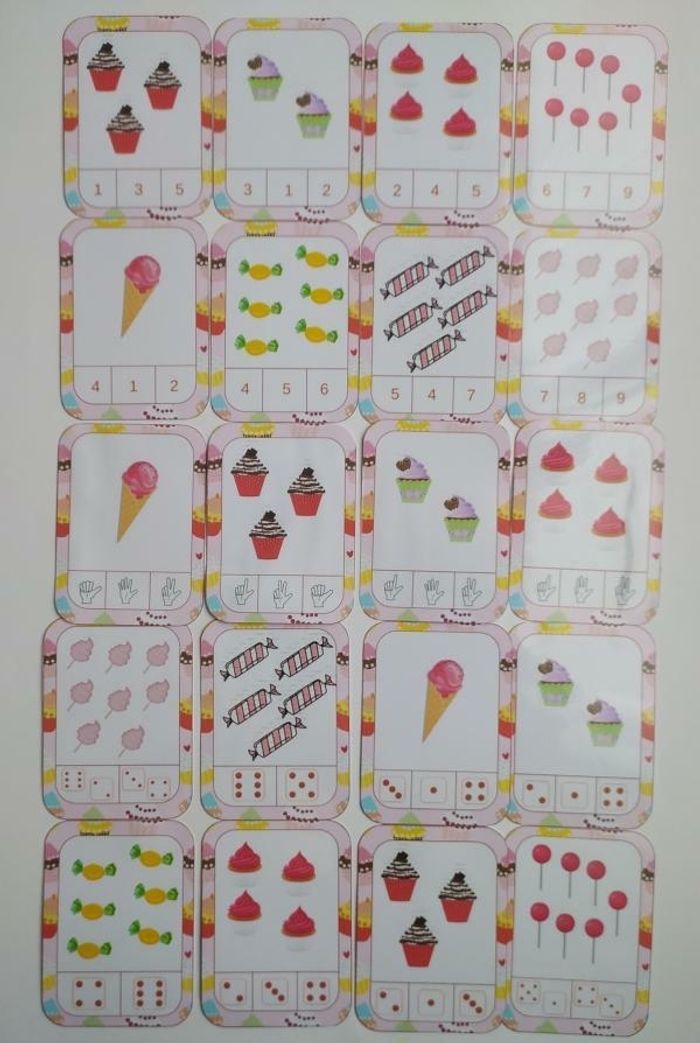 Cartes à pinces gourmandise + 6 pinces en bois - photo numéro 3