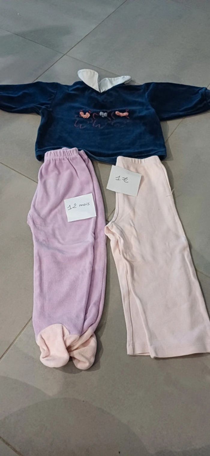 Lot 1 haut pyjama + 2 bas pyjamas