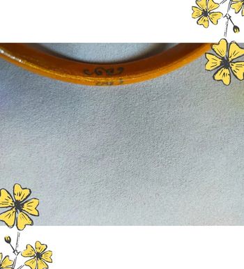 Bracelet jonc vintage émail orange nacré – esprit rétro chic