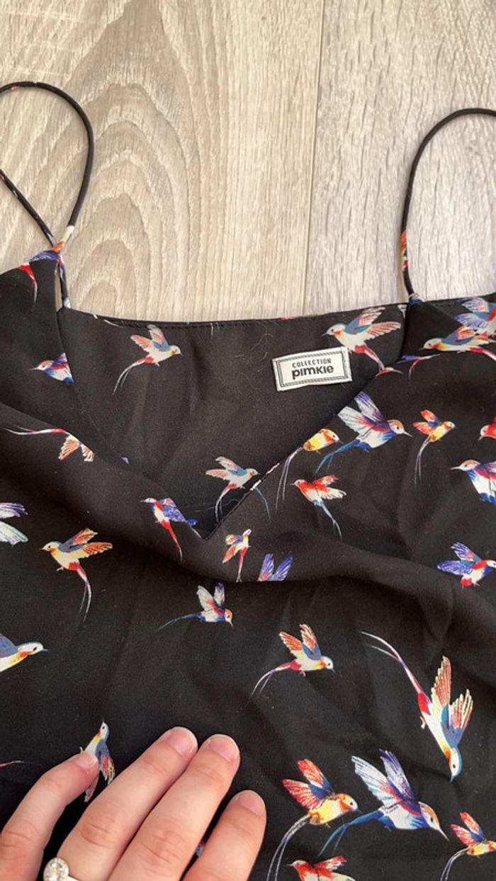 Débardeur blouse fine bretelle - photo numéro 2