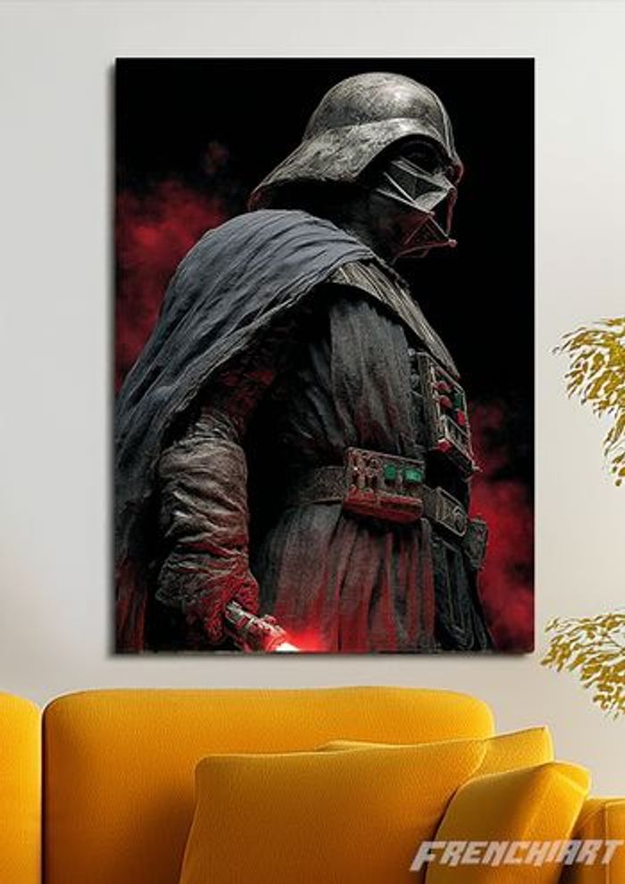 Poster métallique 30cm x 42cm Vador Starwars Porte + aimant mural fourni. - photo numéro 2