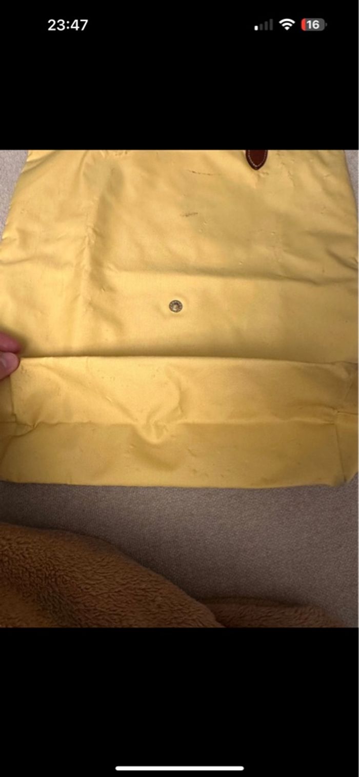 Sac Longchamp jaune - photo numéro 3