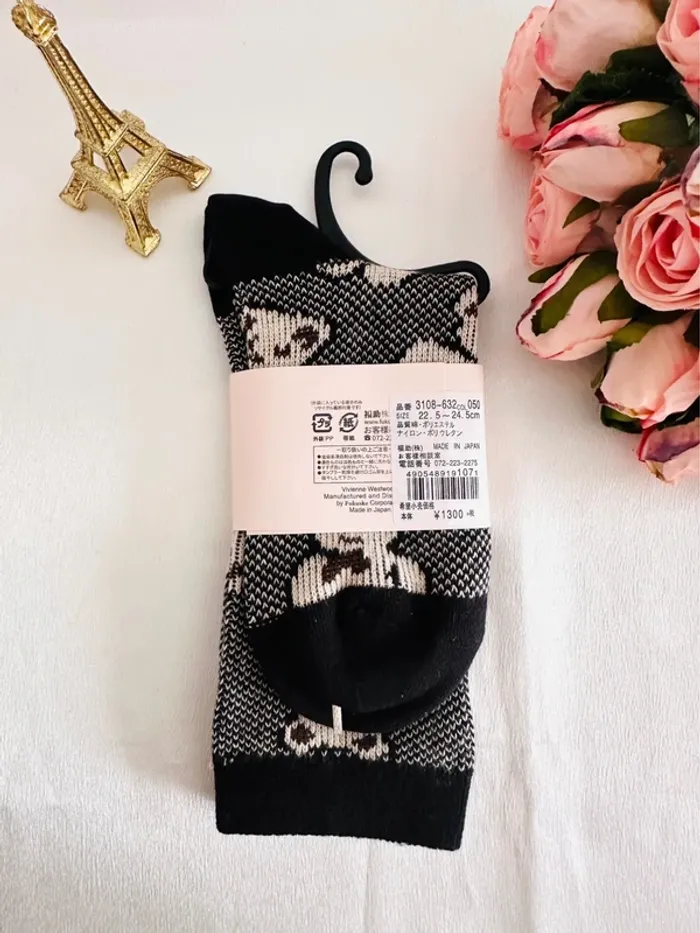 Chaussettes Vivienne Westwood – Ours et logo orbite brodé – Édition japonaise exclusive - photo numéro 3