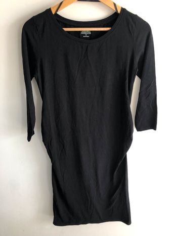 Robe noir de grossesse manches 3/4 ok